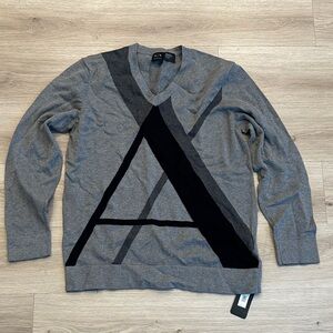 Armani Exchange Men's AX logo V-neck sweater